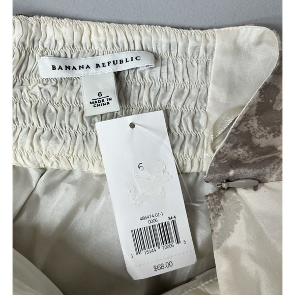 Banana Republic Strapless Silk Floral Top Size 6 A Line Babydoll Ruffle Feminine - Picture 10 of 13